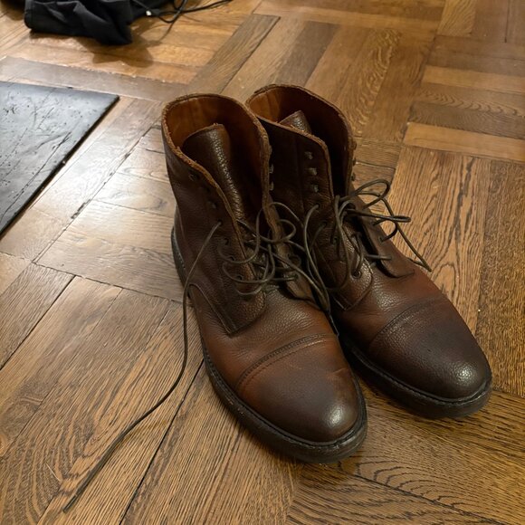 Ralph Lauren Brown Leather Boot - Picture 1 of 2